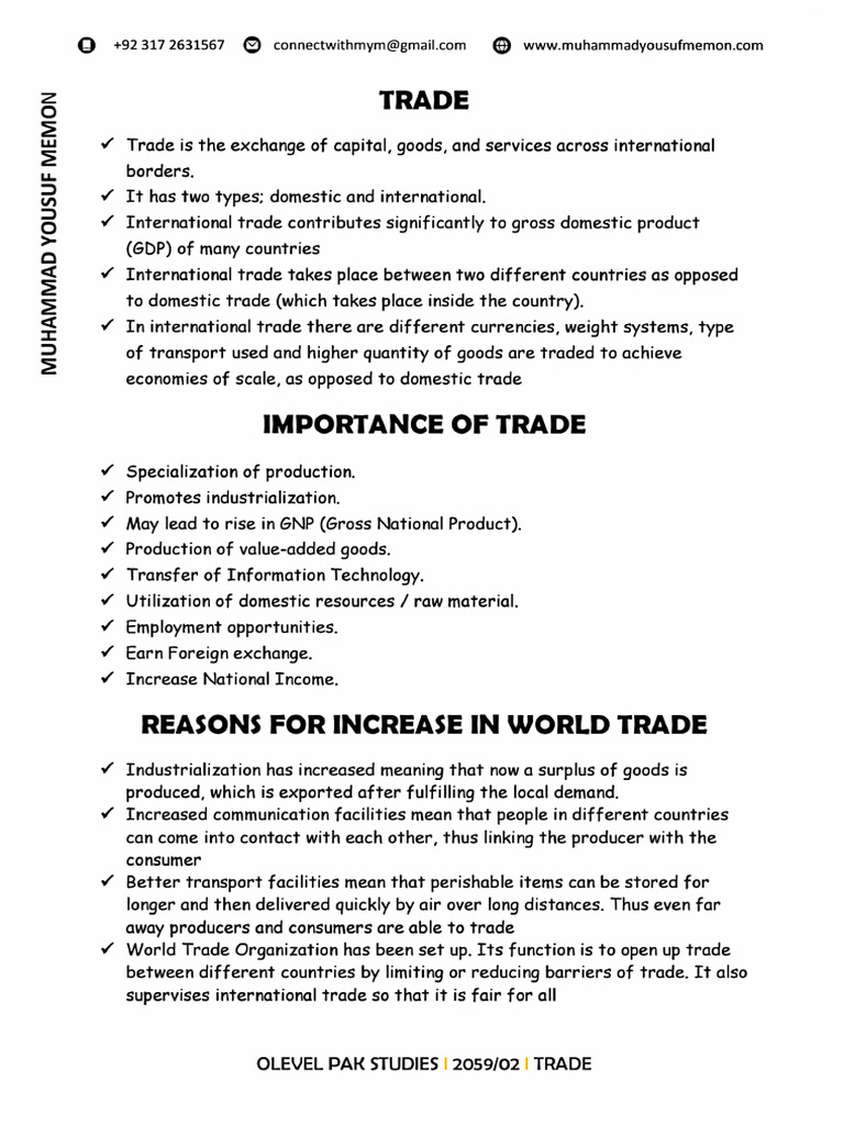 Trade | PDF