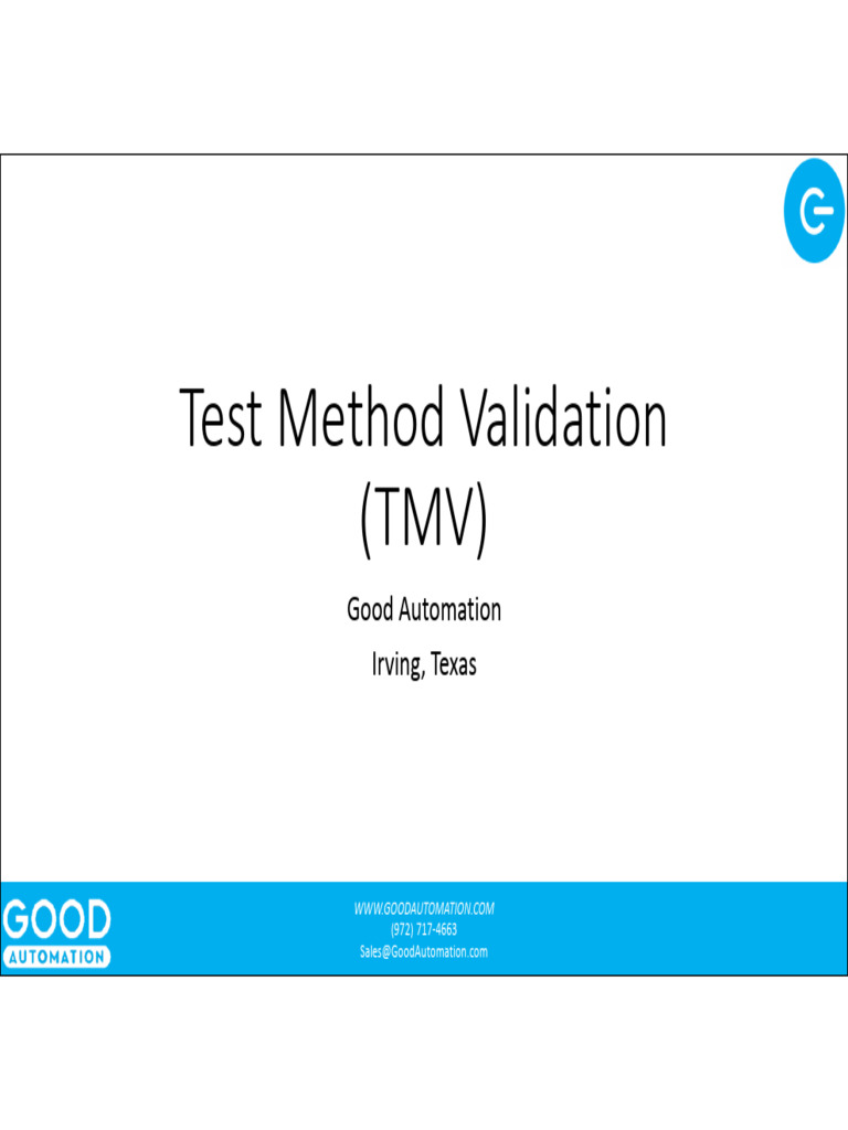 Test Method Validation for Medical Devices | PDF | Verification And ...