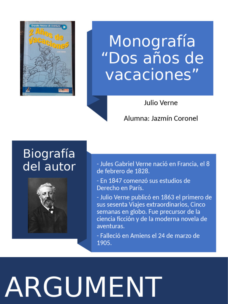 Dos años de vacaciones: Análisis de Verne | PDF
