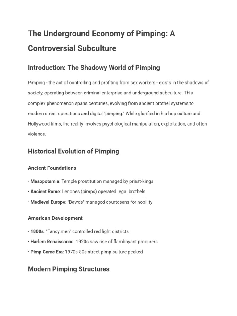 Gorilla Pimping: Control Tactics Explained | PDF | Procuring ...
