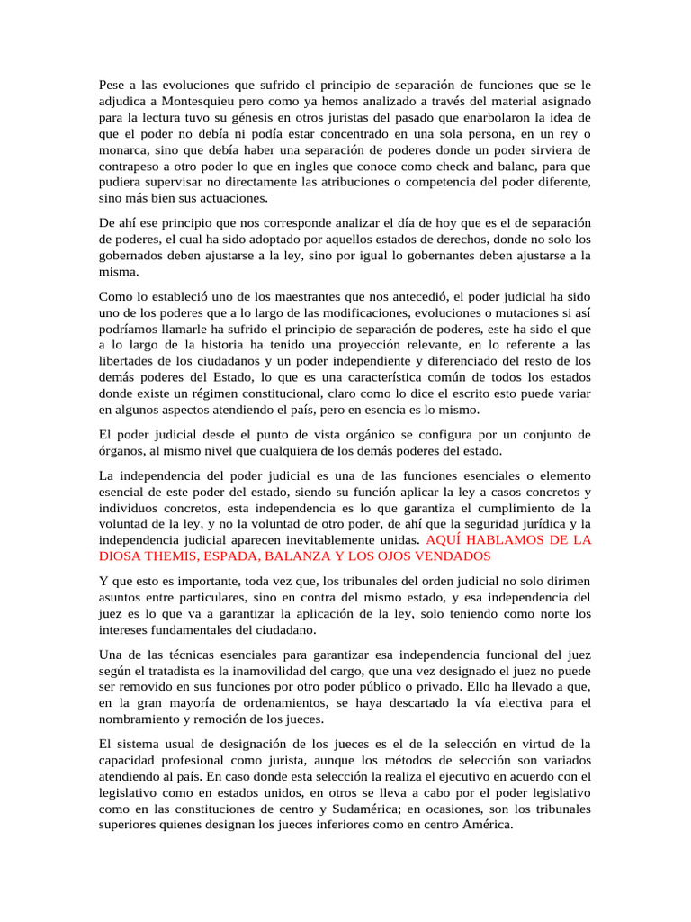 Separación de Poderes y Poder Judicial | PDF | Juez | Separación de poderes