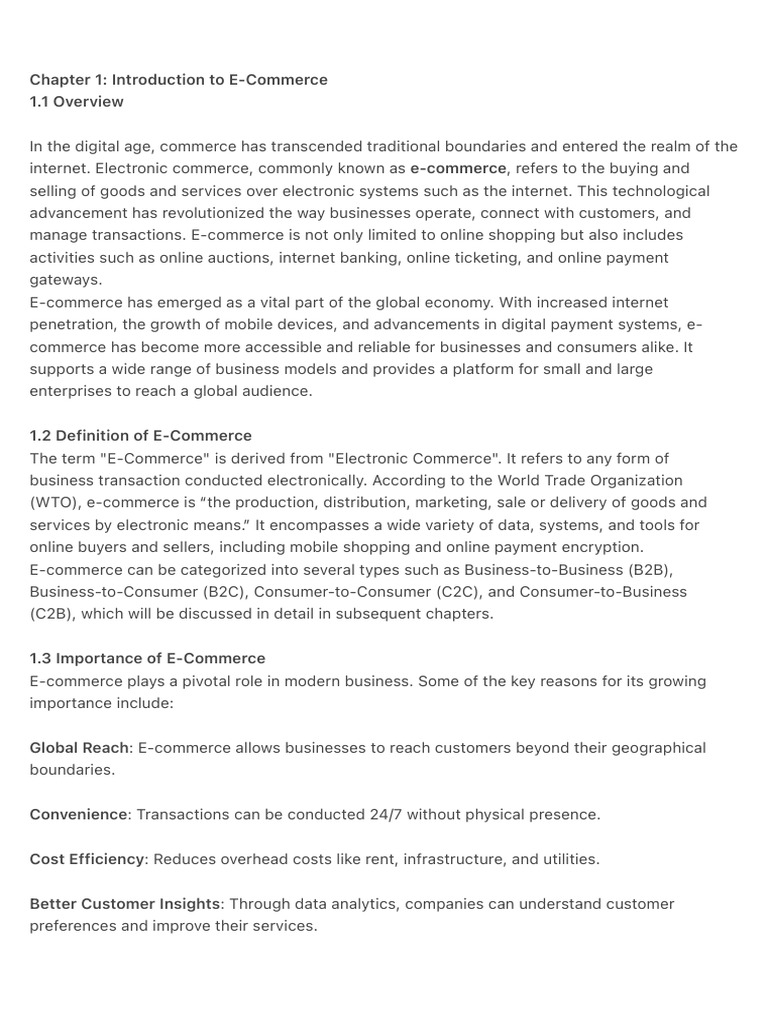 Introduction To E Commerce Basics Pdf E Commerce Digital Marketing