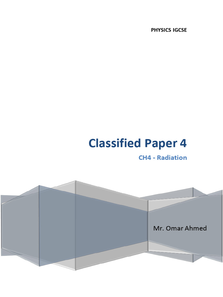 CH4 (Radiation) Classified P4 | PDF