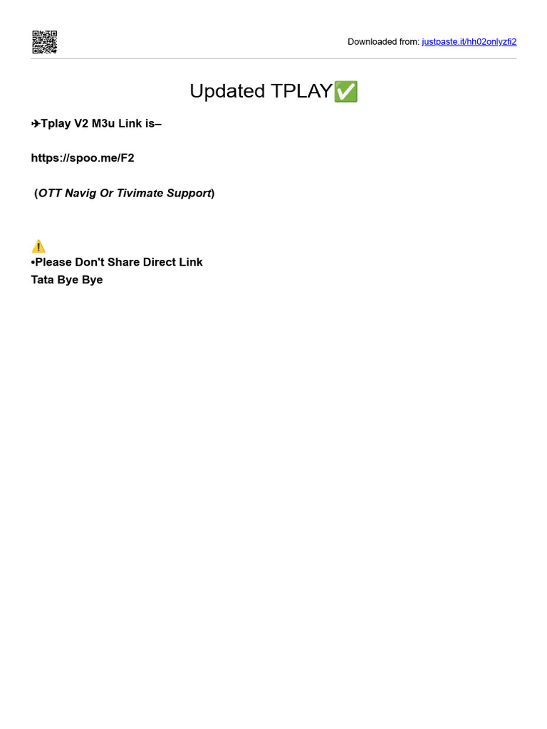 JustPasteIt Update for TPLAY V2 | PDF