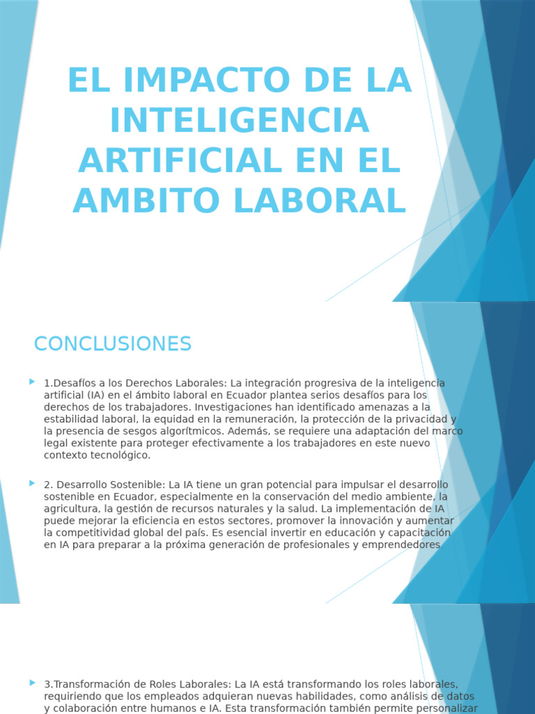 Impacto de la IA en el Trabajo en Ecuador | PDF | Inteligencia ...