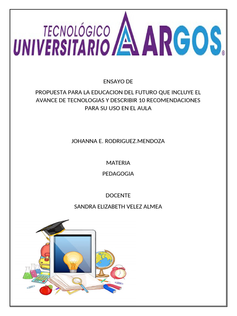 ENSAYO DE - Docx Johanna | PDF | Enseñando | Tecnologia Educacional