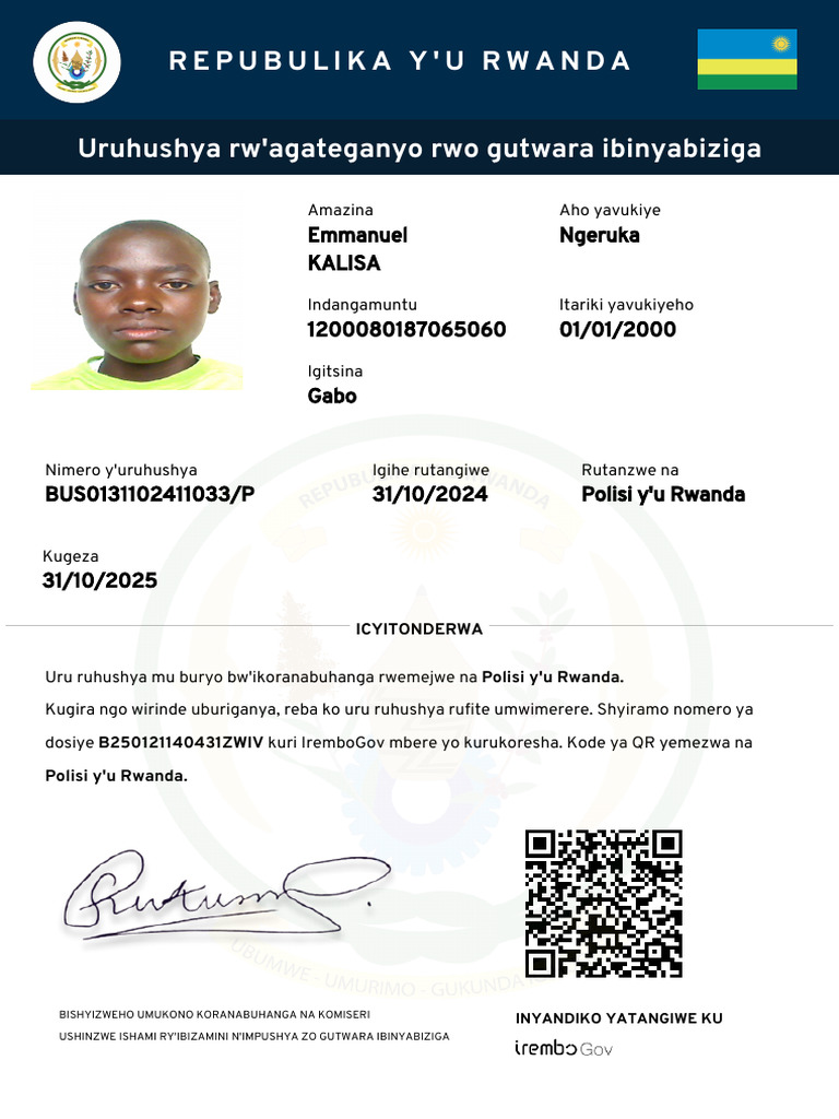 Indangamuntu y'Agateganyo mu Rwanda | PDF