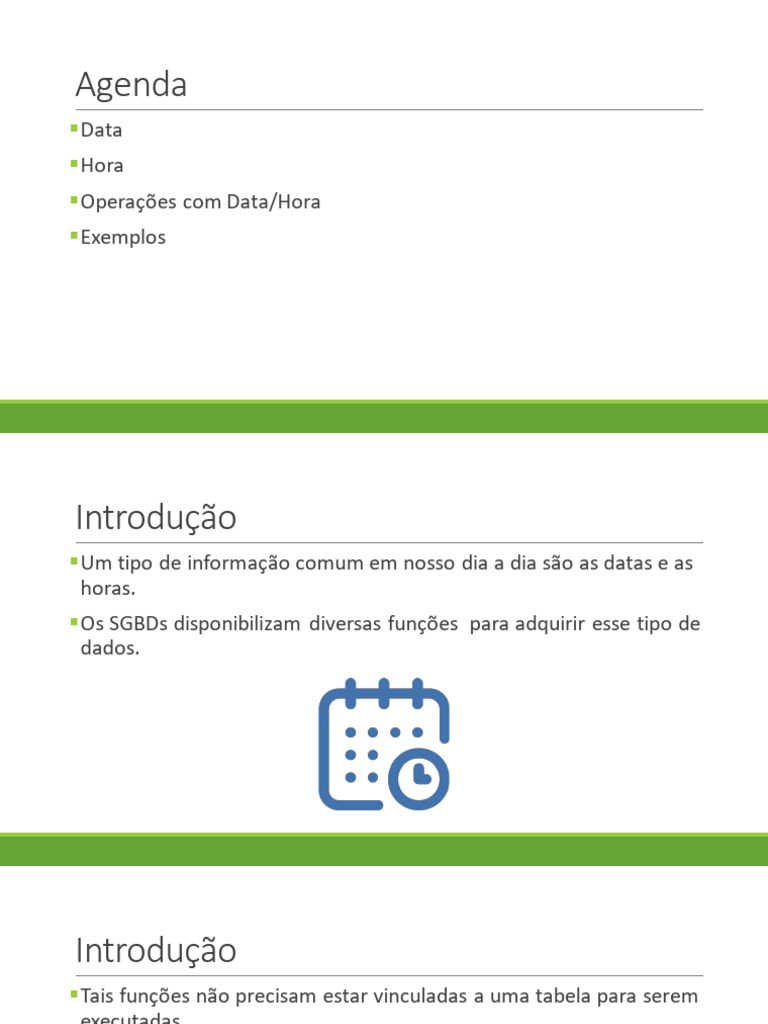 Funções de Data e Hora no PostgreSQL | PDF | Informática
