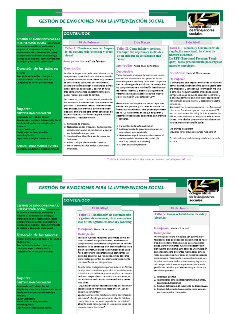 Talleres de Gestión Emocional Social | PDF | Las emociones | Motivacional