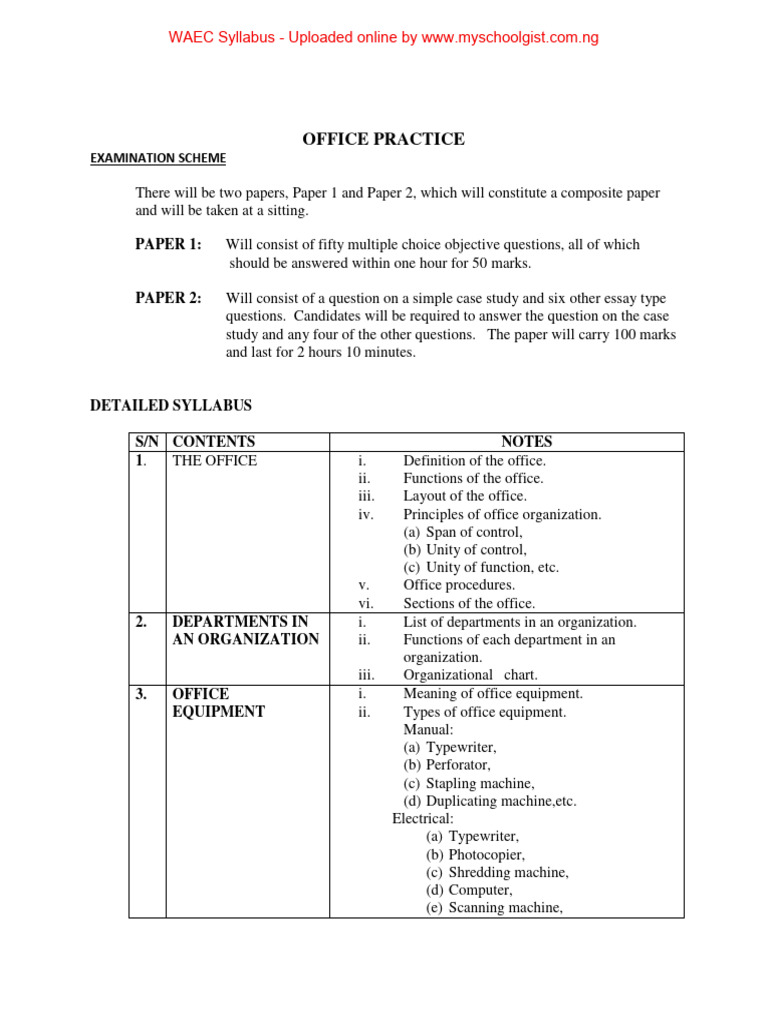 Office Practice Examination Scheme | PDF | Mail | Typewriter