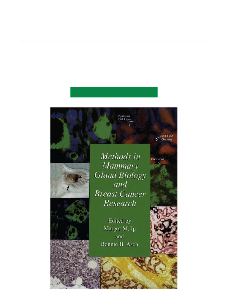 Methods in Mammary Gland Biology and Breast Cancer Research - 1st ...