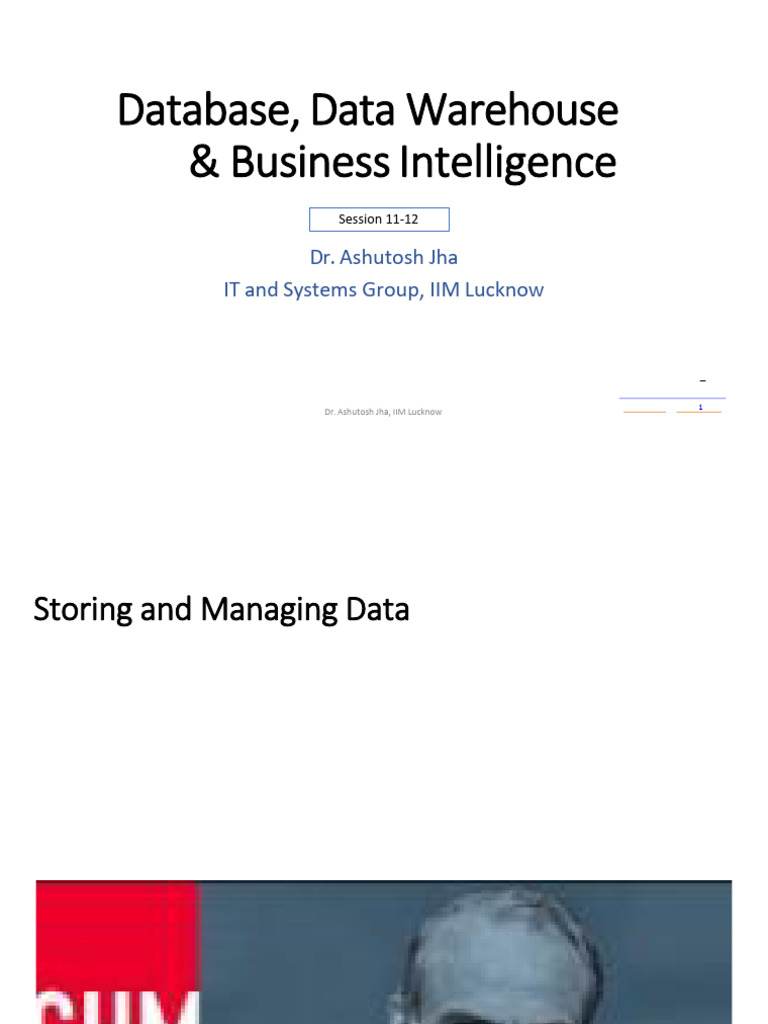 MIS - Session 11-14 - BI Data Warehouse | PDF | Data Warehouse | Databases