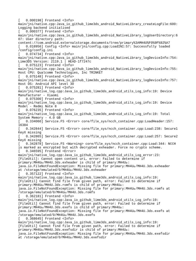 Lime3ds Log - Old | PDF | System Software | Software