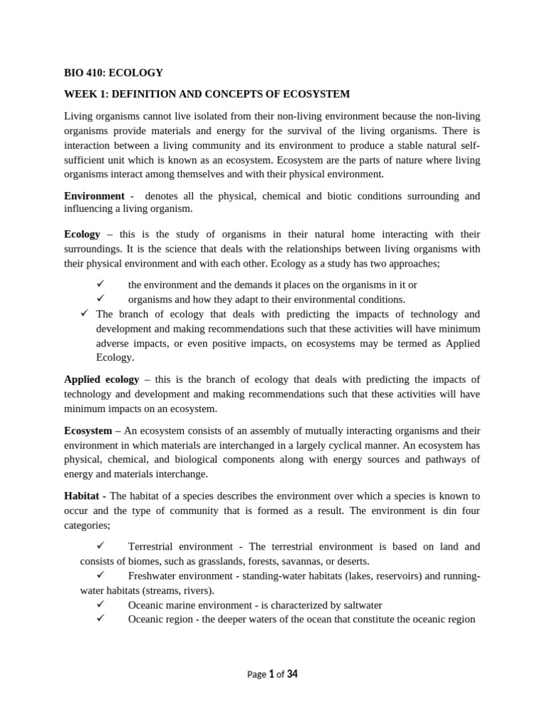 Ecosystem Concepts and Functions Explained | PDF | Food Web | Ecosystem