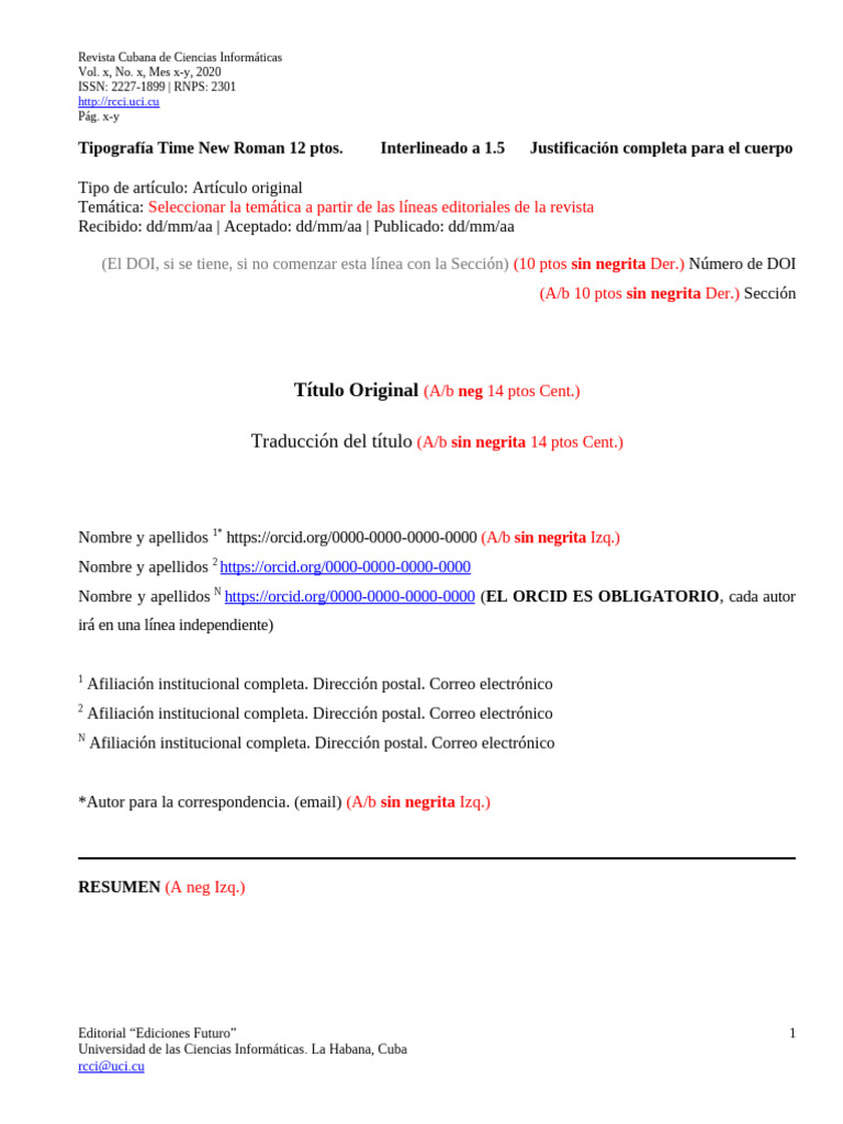 Guía para Artículos en Revista Informática | PDF | Software | Publicación