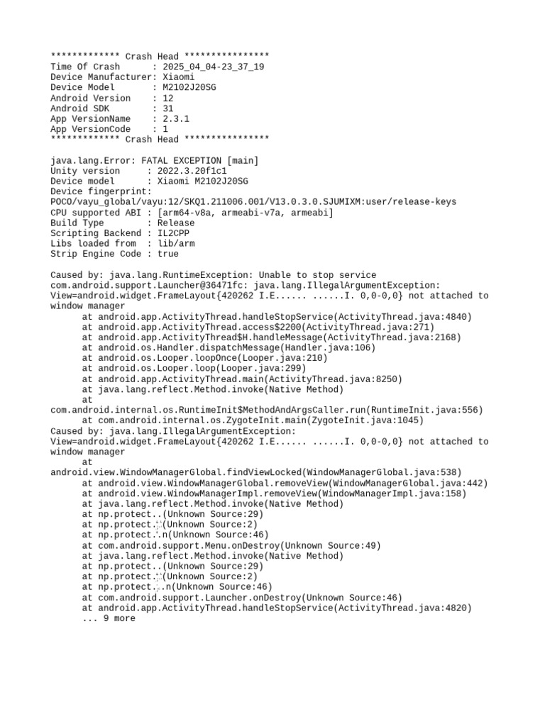 Mod Menu Crash 2025 04 04-23 37 19 | PDF | Android (Operating System ...