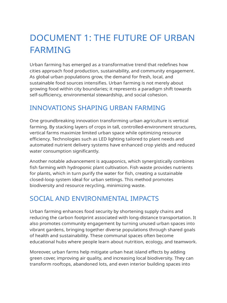 The Future of Urban Farming, The Rise of Digital Detox in A ...