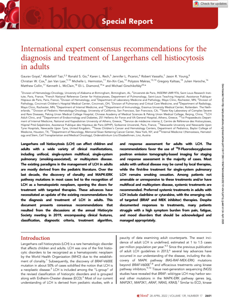 International Expert Consensus Recommendations For The Diagnosis and ...