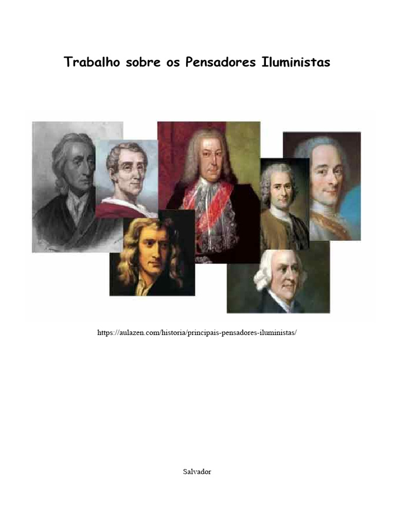 Pensadores do Iluminismo: Legado e Impacto | PDF | Iluminismo | Nobreza
