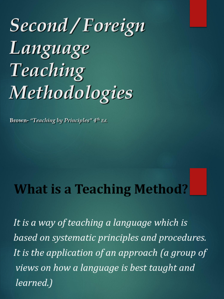 Second Language Teaching Methods | PDF | Second Language | Applied ...