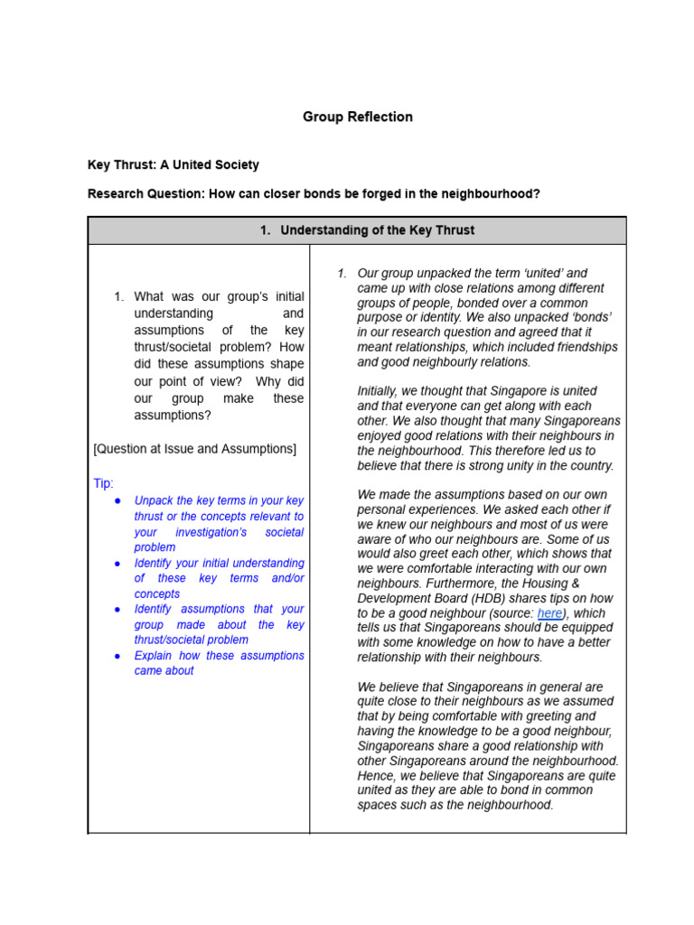 Strengthening Neighborhood Bonds in Singapore | PDF | Sampling ...