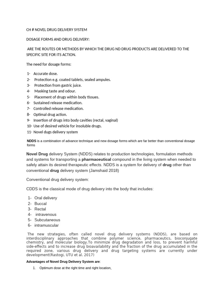 Novel Drug Delivery Systems Overview | PDF | Stomach | Dose (Biochemistry)