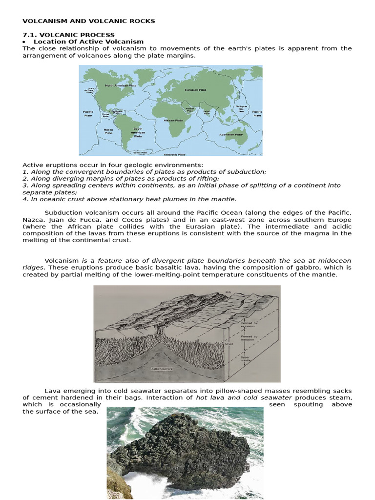 Volcanism and Volcanic Rocks | PDF | Types Of Volcanic Eruptions | Lava