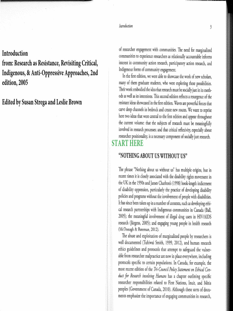 Research As Resistance, Intro-1 | PDF | Reflexivity (Social Theory ...