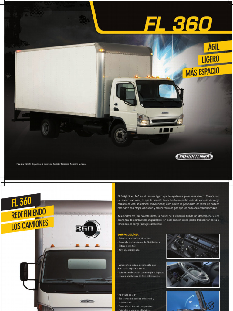 Ficha Técnica del Freightliner FL 360 | PDF | Camión | Eje