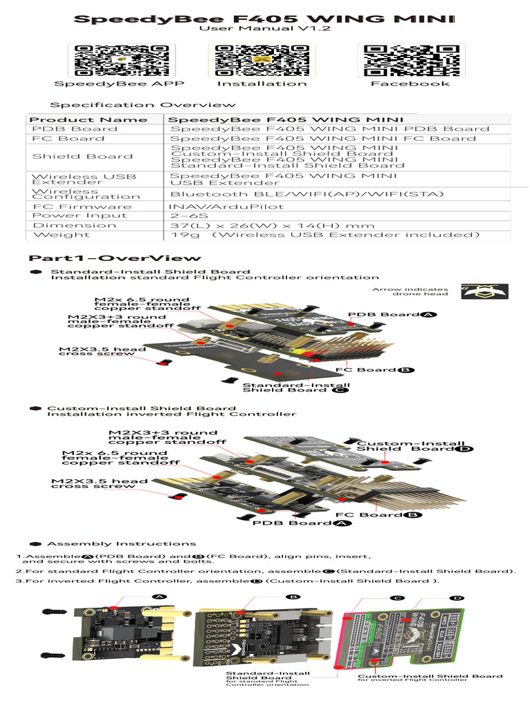 SpeedyBee F405 Wing Mini Manual | PDF | Power Supply | Wi Fi