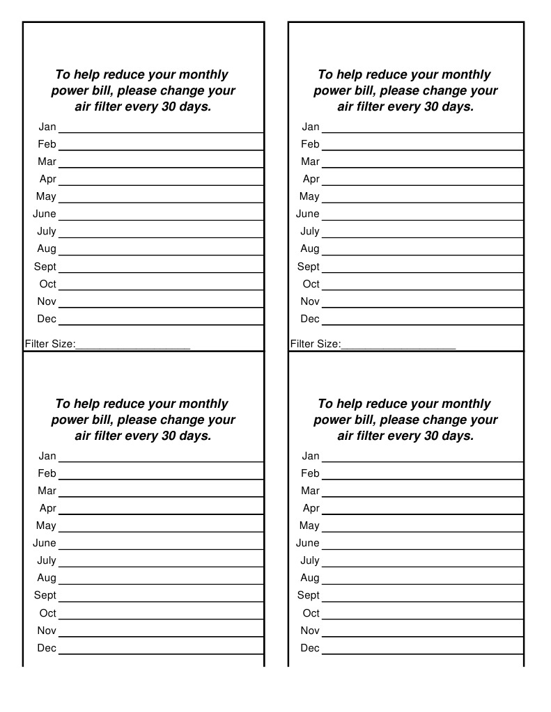 Ac Filter Sheet | PDF
