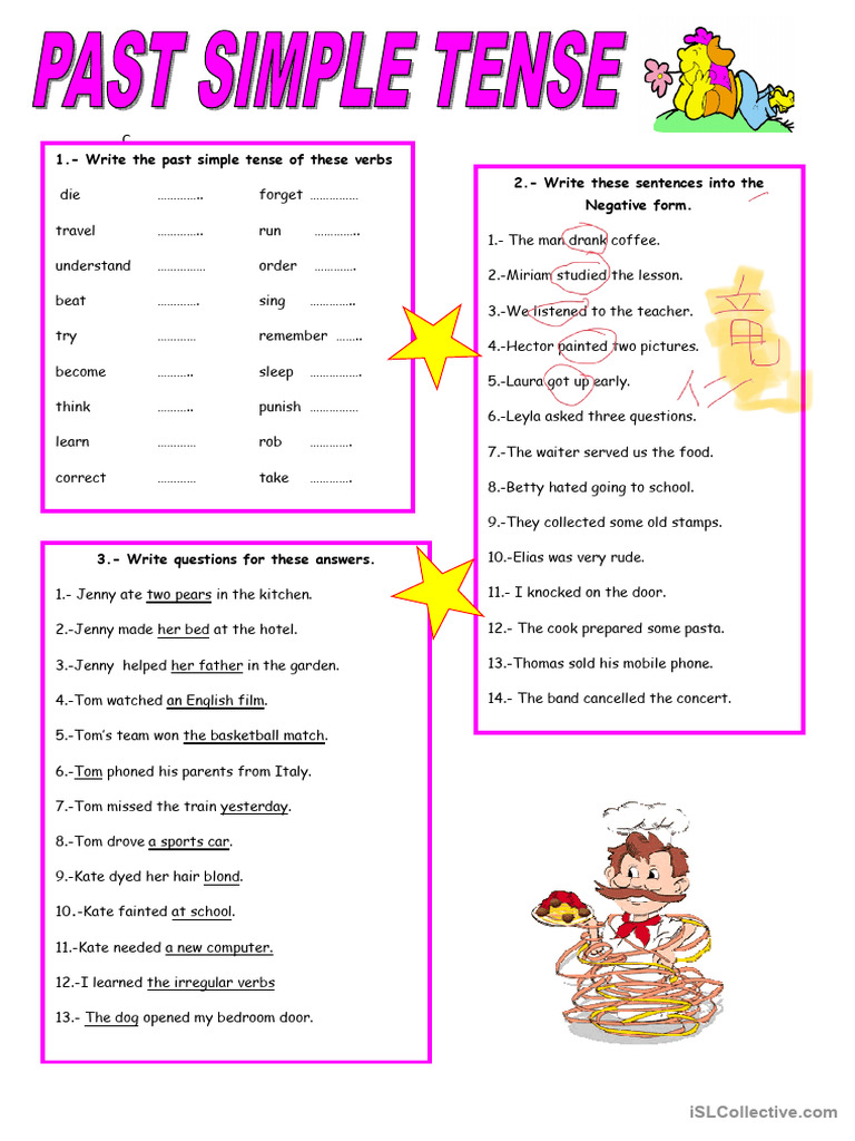 Past Simple Tense Exercises and Questions | PDF | Linguistic Morphology ...
