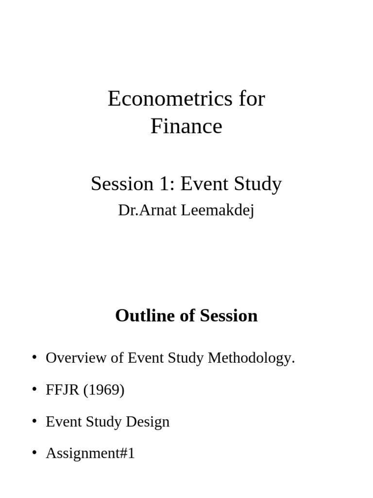 Financial Management Event Study Technique | PDF | Statistics | Methodology