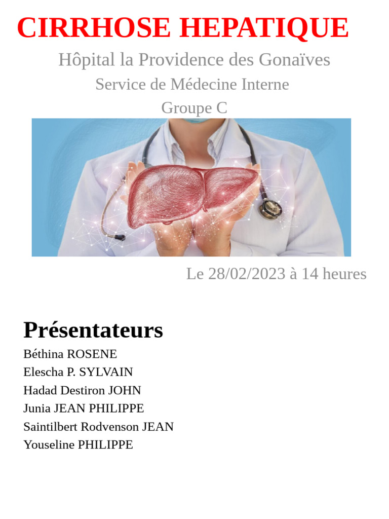 CIRRHOSE HEPATIQUE | PDF | Cirrhose | Médecine clinique