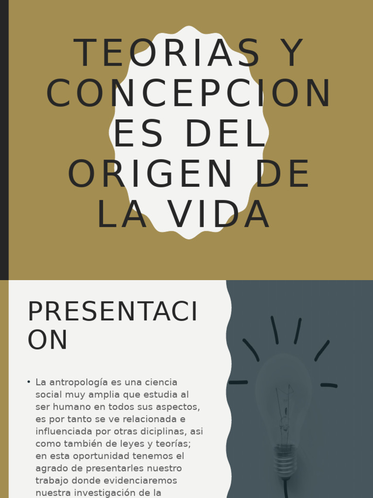 Teorias Origen de La Vida 01 | PDF