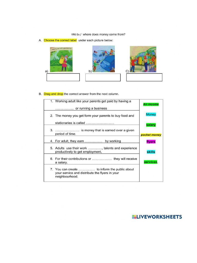 Worksheet 1991703 | PDF