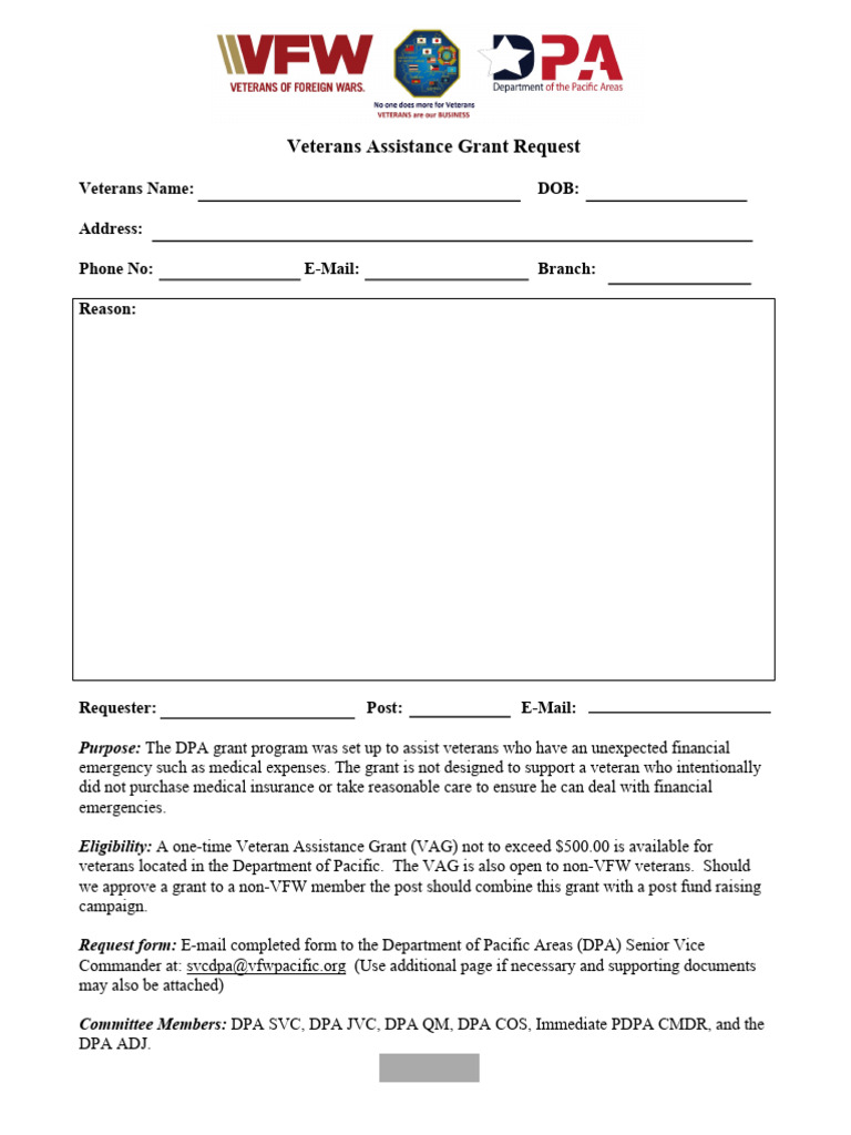 Santas VeterantAssistanceGrantForm | PDF | Military