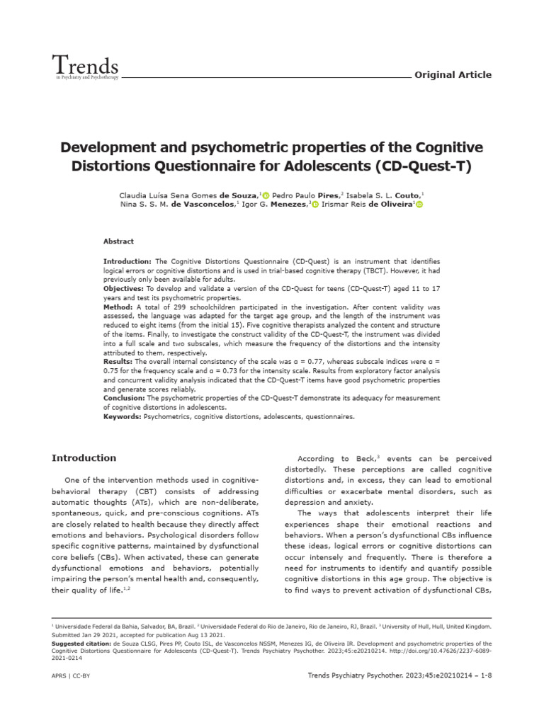 Development and Psychometric Porperties | PDF | Psychometrics ...