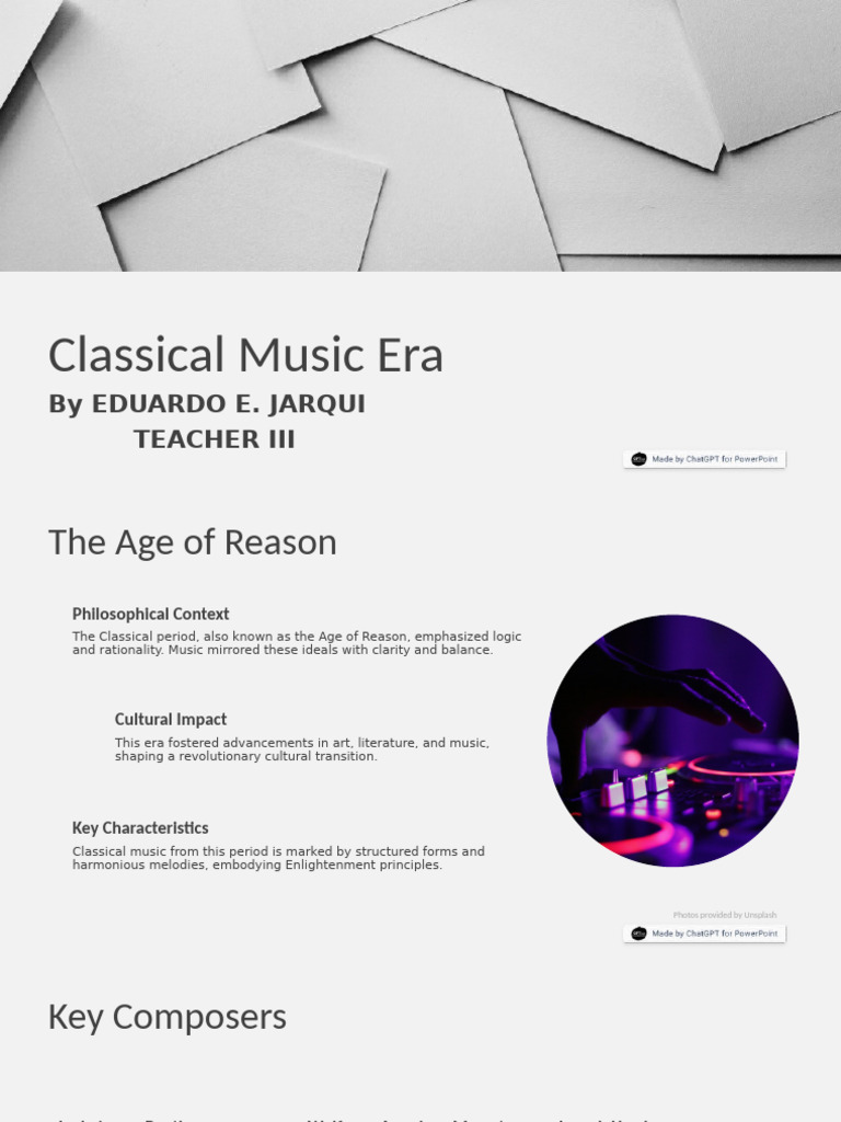 Overview of Classical Music Era | PDF | Classical Period (Music ...