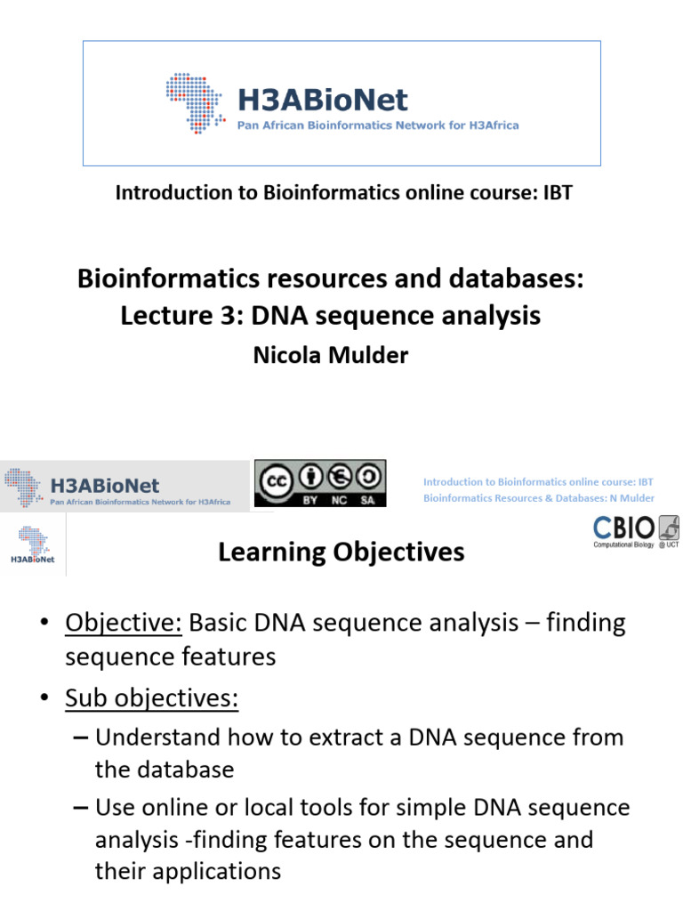 DNA Sequence Analysis in Bioinformatics | PDF | Exon | Bioinformatics