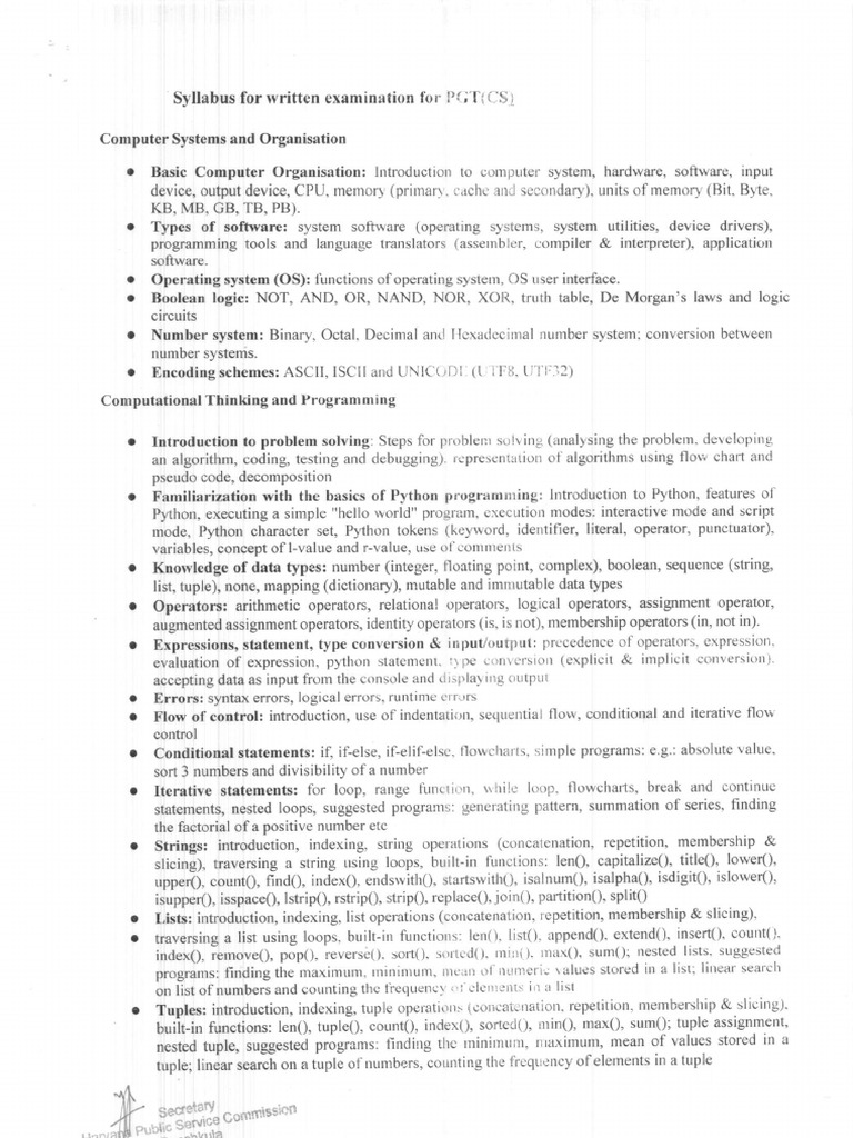 Computer Systems & Programming Syllabus | PDF | Computer Network ...