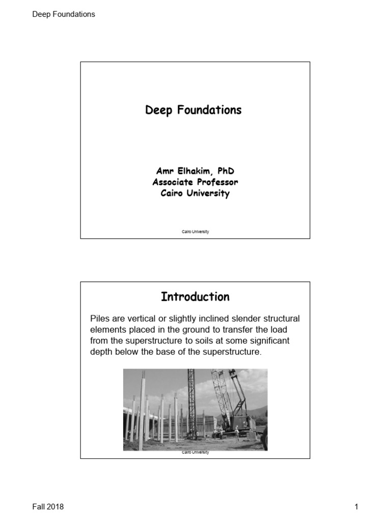 Deep Foundations BW | PDF | Deep Foundation | Foundation (Engineering)