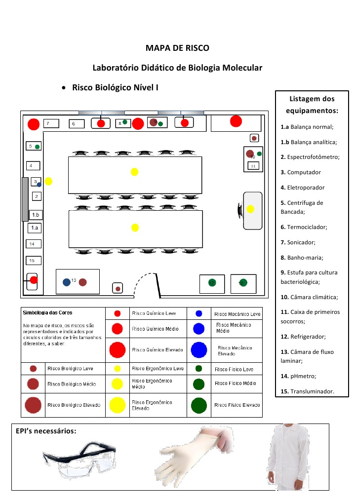 Mapa de Risco em Laboratório de Biologia | PDF | Ciências e Matemática