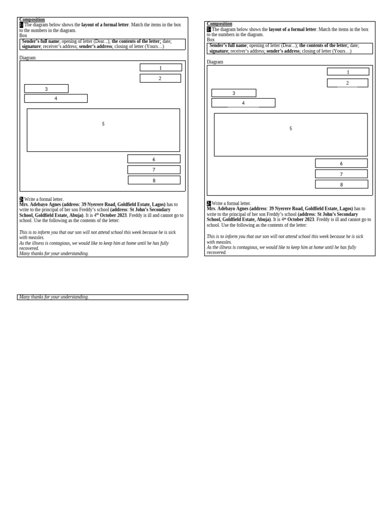 Formal Letter Layout and Example | PDF