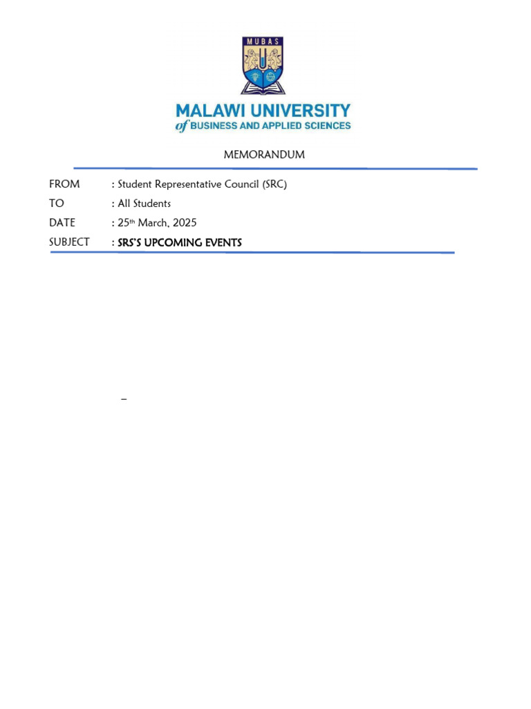 Upcoming SRC Events Announcement | PDF