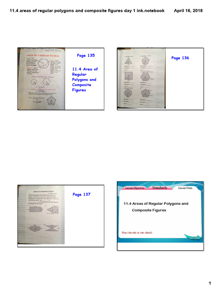 11.4 Areas of Regular Polygons and Composite Figures Day 1 Ink ...