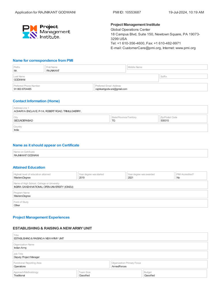 Application Report - 8089379 | PDF | Human Resources | Supply Chain
