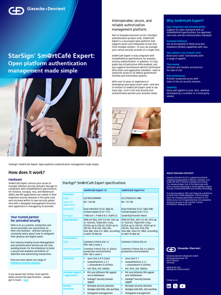 Sm@rtCafé Expert: EAL 6+ Compliant Security | PDF | Smart Card | Java ...