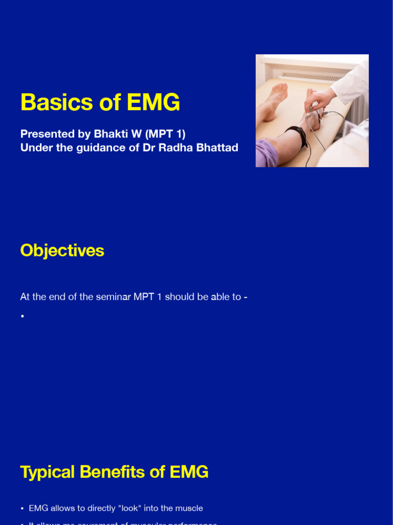 EMG Basics and Techniques Overview | PDF | Electromyography | Skeletal ...