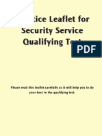 SSQT Practice Leaflet